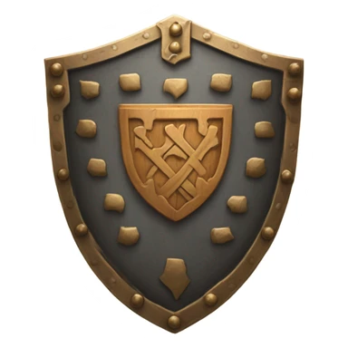 medieval shield with slack logo inside sticker
