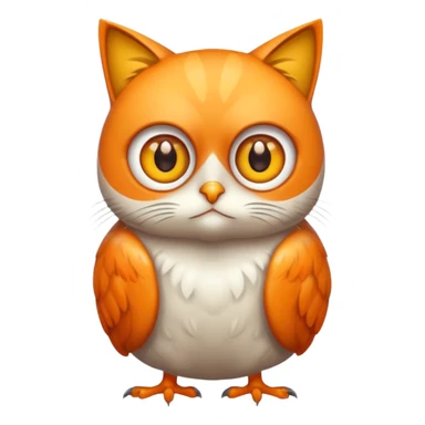 Hazme un gato con cuerpo de búho sticker