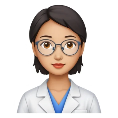 Chinese scientist woman super realistic  sticker