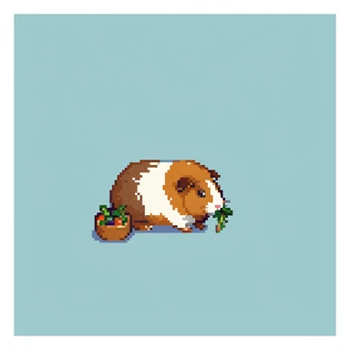 guinea pig eating vegetables sticker