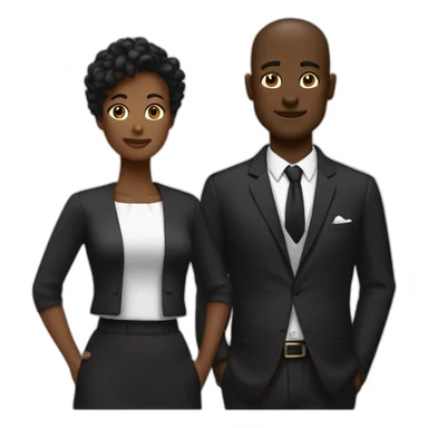 Plusieurs hommes noires avec une femme blanche sticker