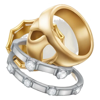 Wedding band and engagement ring  sticker