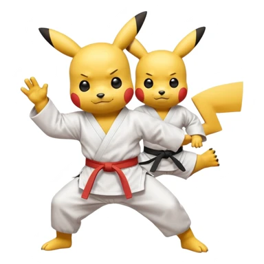 Pickachu and Kung fu panda  sticker
