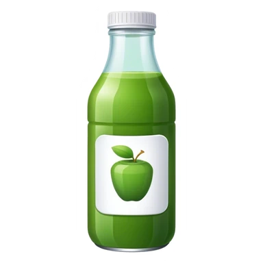 Bottled green juice sticker