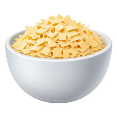 shredded white cheese in a bowl sticker