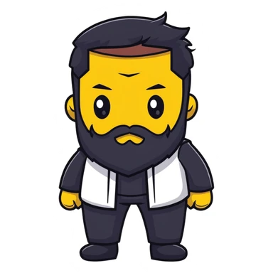 Luxury car guru with long beard, Lamborghini themed outfit, wise expression sticker