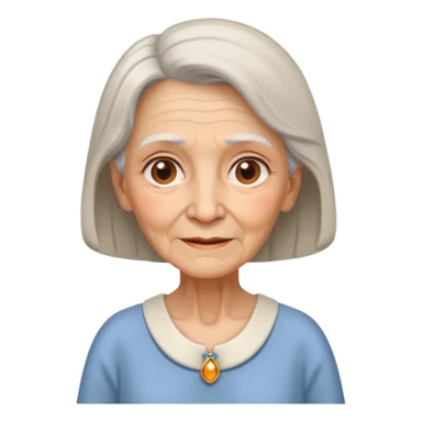 In medieval fairy tales, a kind and amiable grandmother who did not wear jewelry sticker