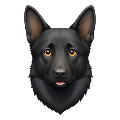 Black German shepherd  sticker