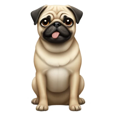 Pug dog sticker