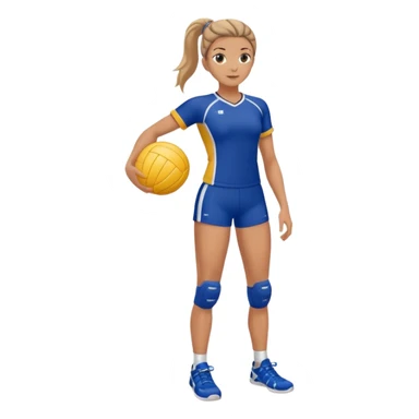 volleyball girl full body sticker
