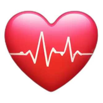 heart ecg sticker
