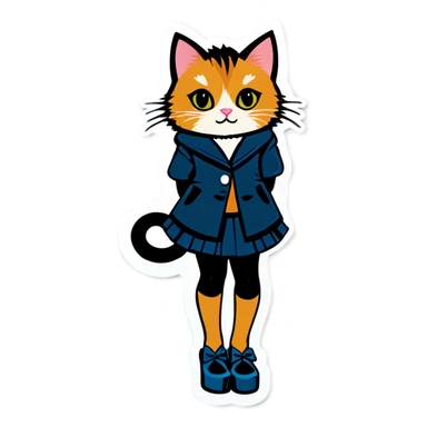 Cat wearing heels sticker