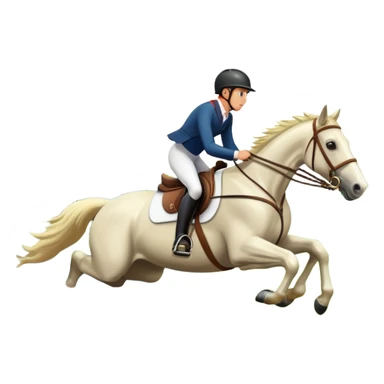horse and rider jumping a ditch (3 day eventing) sticker