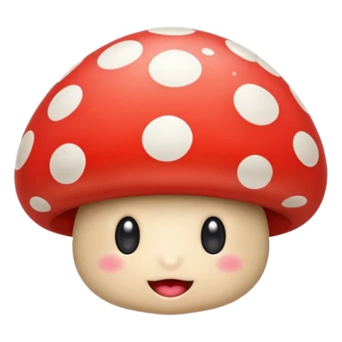 Mushroom with a silly face sticker