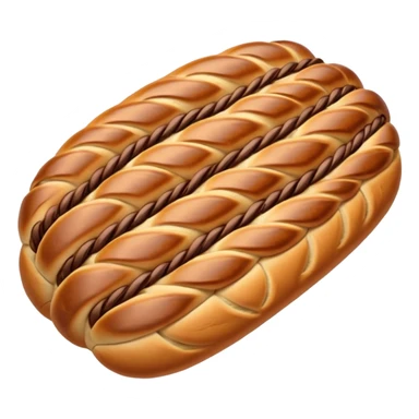 sweet romanian bread with cacao lines sticker