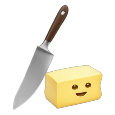 butter on the knife sticker