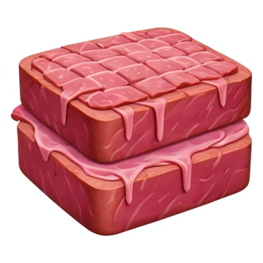 artist painting abstract SPAM meat landscape  sticker