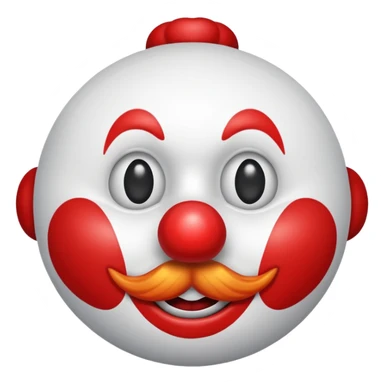 Only red cirque clown nose sticker