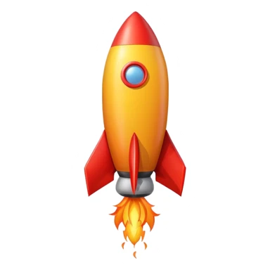 rocket shaped flying balloons sticker