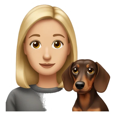 dachshund and me  sticker