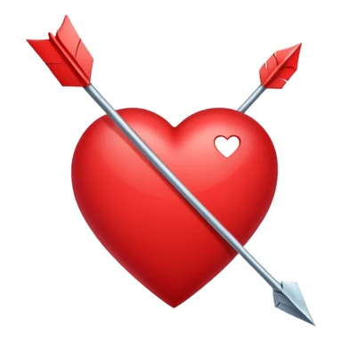 Corazón  rojo flechado sticker