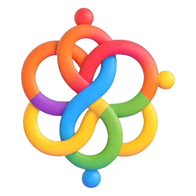 gay pride two interlocked male symbols, rainbow colors sticker