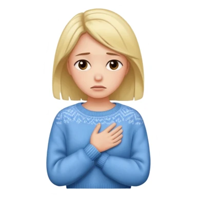 sad and single woman who is cold sticker