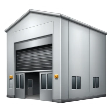 a 2d warehouse in black and white for a report from the outside sticker