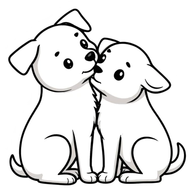 Dog kiss sticker