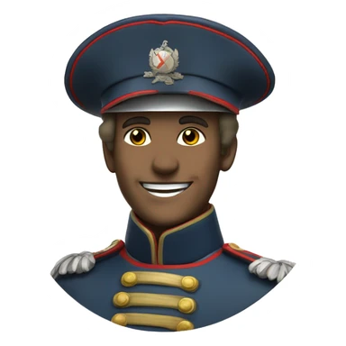 smiling French soldier in the Crimean War sticker