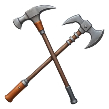 Double-sided pickaxe for mining ore sticker