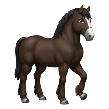 Black Clydesdale 4 legs  sticker