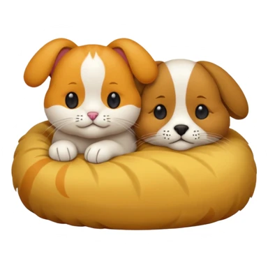 deux animaux qui dorment tout content sticker
