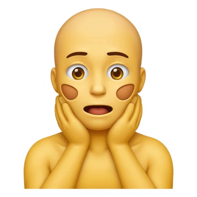 a emoji head choking itself
with both its hands around its neck sticker