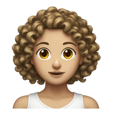 curly and white girl  sticker