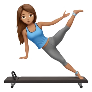 Pilates girl tan skin and brown long hair  sticker