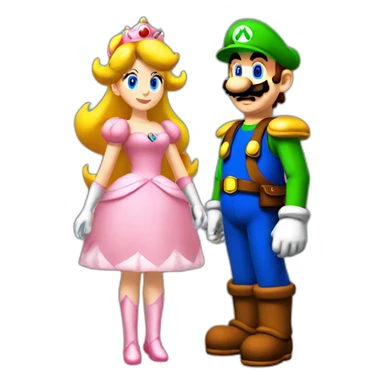 Mario Bros with Princess Peach sticker