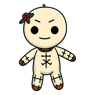 voodoo doll sticker