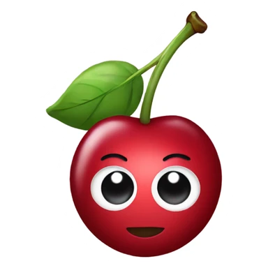 cherries with bow as stem sticker