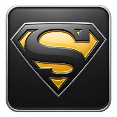 Superman Symbol Man of Steel black sticker