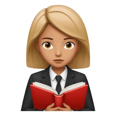 woman reading in suit sticker