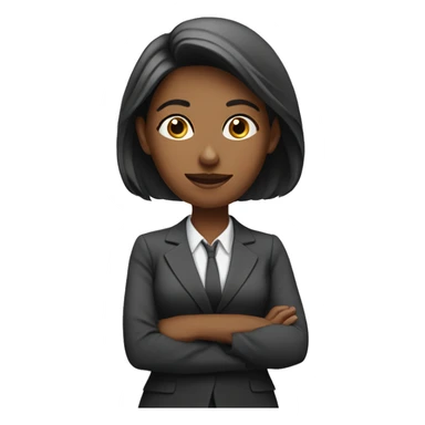 Business women thinking sticker