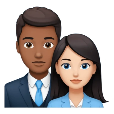 creame elementos graficos sguieendo este mismo modelo pero pensando en que sean para educacion edtech elearnig de ese estilo version hombre joven y mujer joven con colores coprorativos celeste negro blanco pero como elemento grafico no en 3d sticker