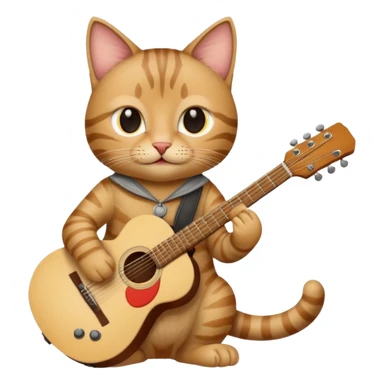 rockstar cat who plays guitar sticker