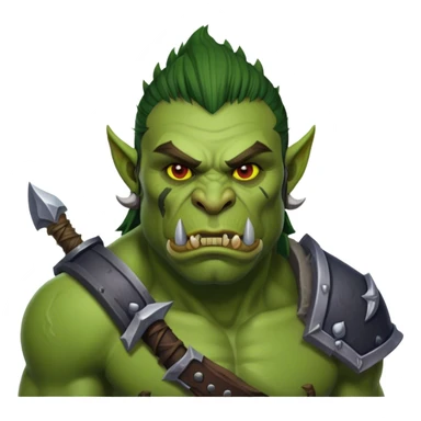 orc male warrior from world of warcraft sticker