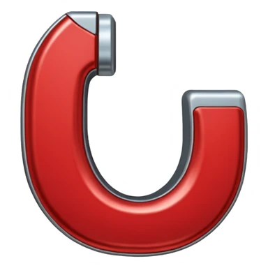 red horseshoe magnet sticker