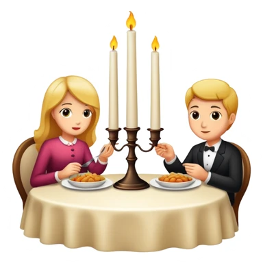 Candle lit dinner sticker