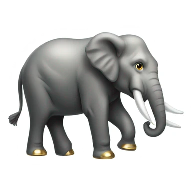 Elephant with gold teeth  sticker