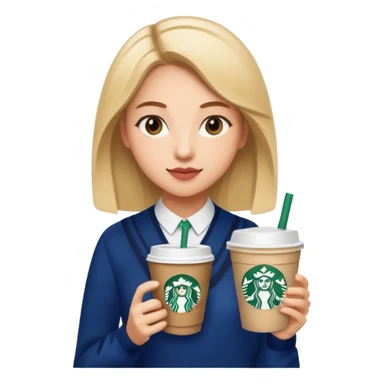 A PREEPY girl with Starbucks  sticker
