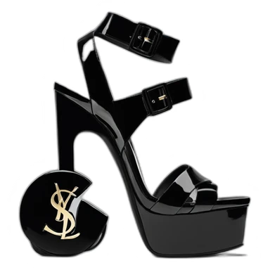 Ysl heel sandal TRIBUTE PLATFORM SANDAL black PATENT LEATHER sticker